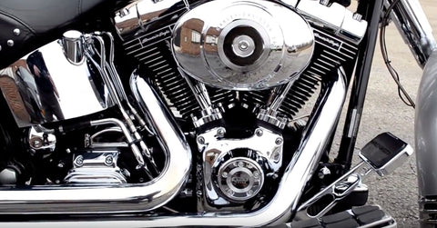 2003 Harley Davidson Heritage Softail motorcycle on the road