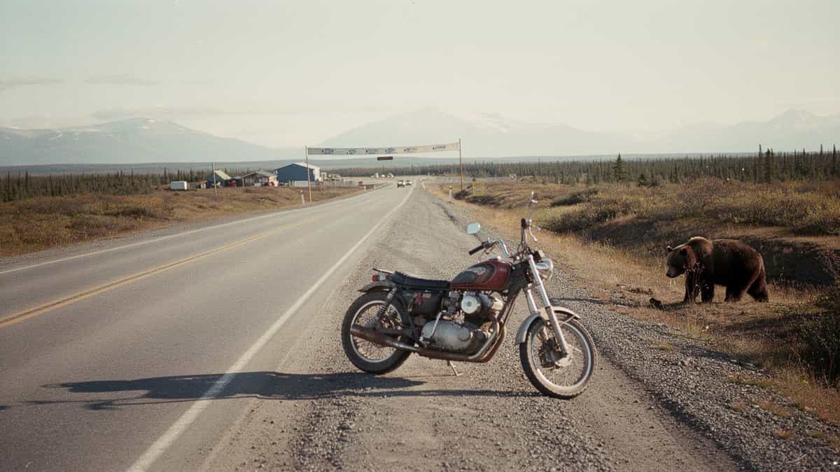Alaska motorcycle t-shirt and bobber apparel design by Bobber Brothers