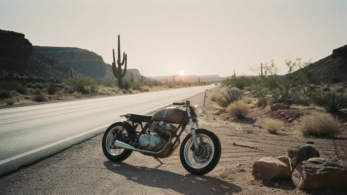 Arizona motorcycle t-shirt and bobber apparel design by Bobber Brothers