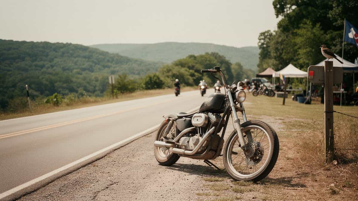 Arkansas motorcycle t-shirt and bobber apparel design by Bobber Brothers