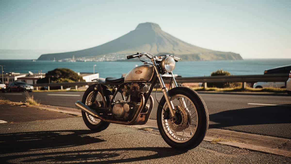 Auckland motorcycle t-shirt and bobber apparel design by Bobber Brothers