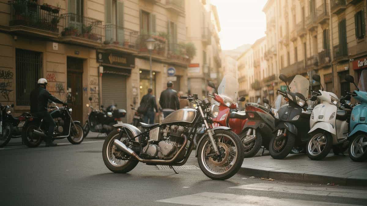 Barcelona motorcycle t-shirt and bobber apparel design by Bobber Brothers