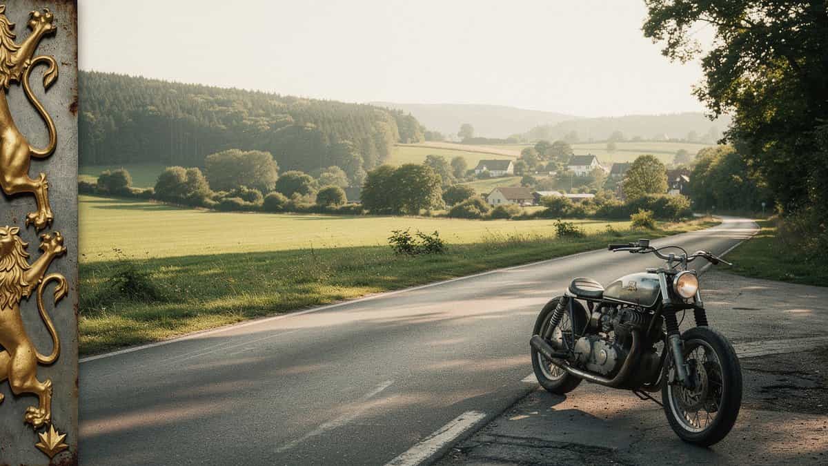 Belgium motorcycle t-shirt and bobber apparel design by Bobber Brothers
