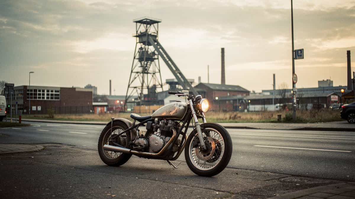 Bochum motorcycle t-shirt and bobber apparel design by Bobber Brothers