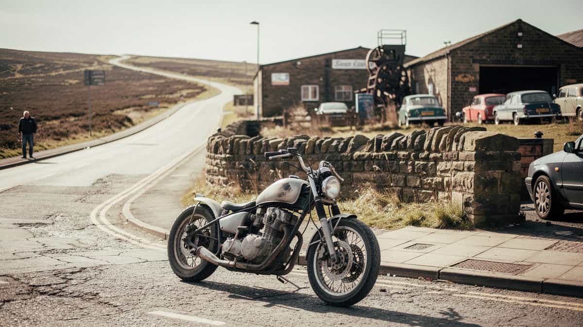 Bradford motorcycle t-shirt and bobber apparel design by Bobber Brothers