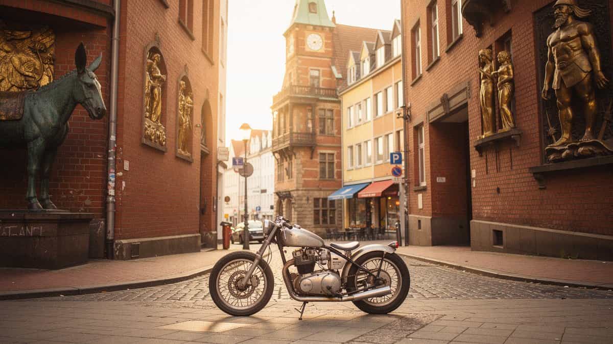Bremen motorcycle t-shirt and bobber apparel design by Bobber Brothers
