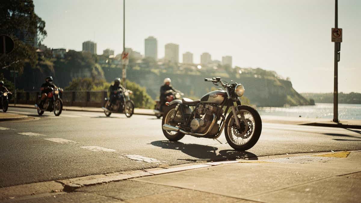 Brisbane motorcycle t-shirt and bobber apparel design by Bobber Brothers