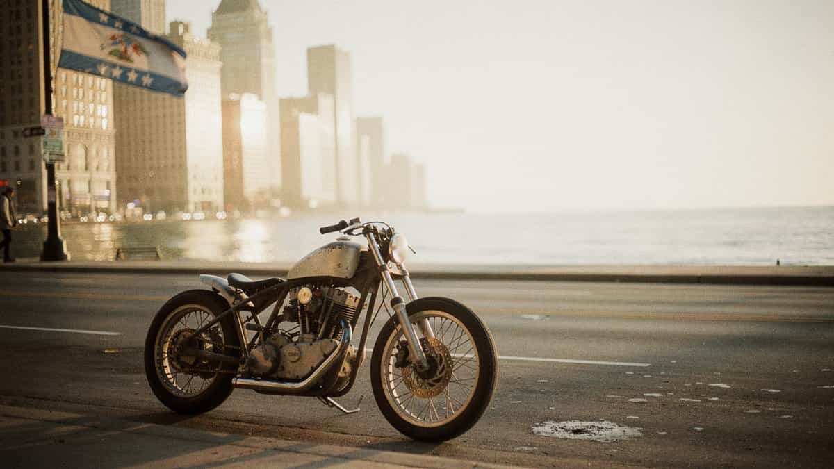 Chicago motorcycle t-shirt and bobber apparel design by Bobber Brothers