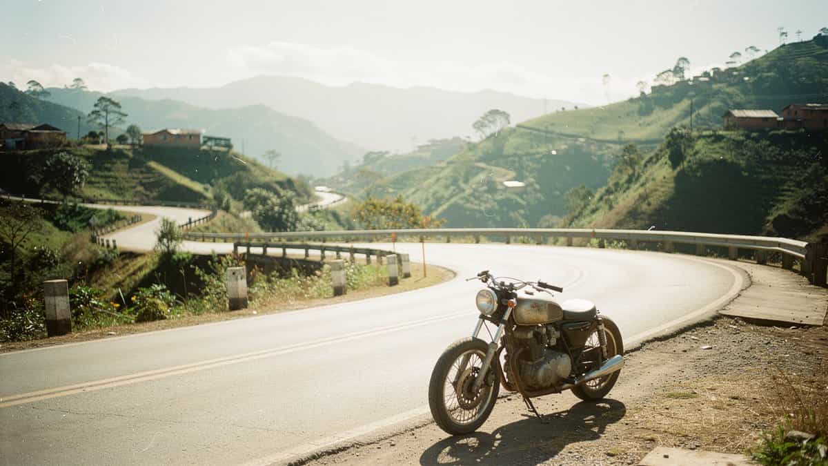 Colombia motorcycle t-shirt and bobber apparel design by Bobber Brothers