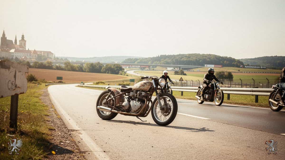 Czechia motorcycle t-shirt and bobber apparel design by Bobber Brothers