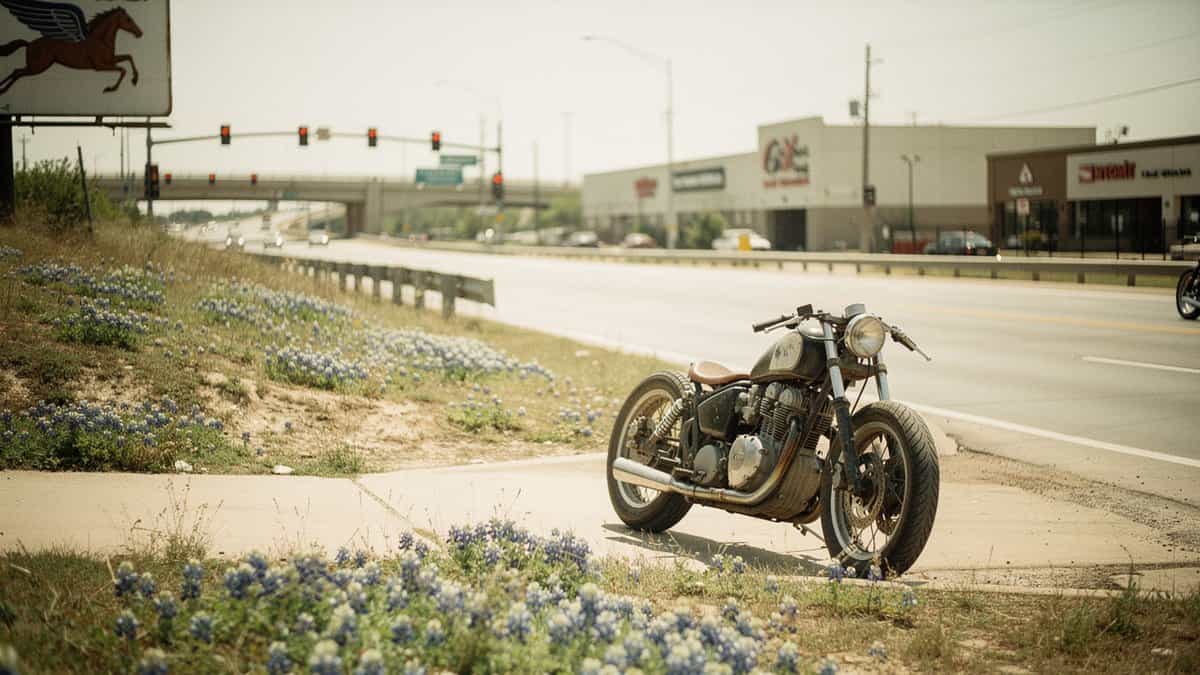 Dallas motorcycle t-shirt and bobber apparel design by Bobber Brothers