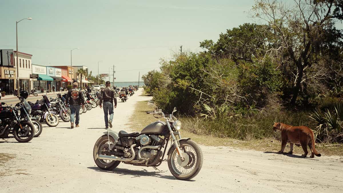 Daytona Beach motorcycle t-shirt and bobber apparel design by Bobber Brothers