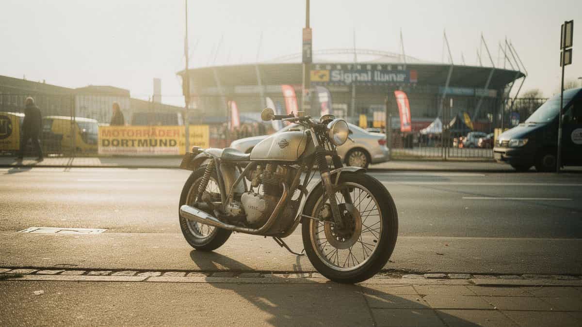 Dortmund motorcycle t-shirt and bobber apparel design by Bobber Brothers