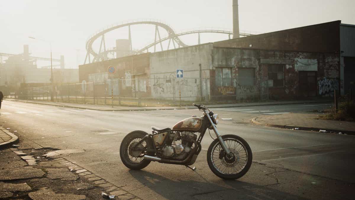 Duisburg motorcycle t-shirt and bobber apparel design by Bobber Brothers