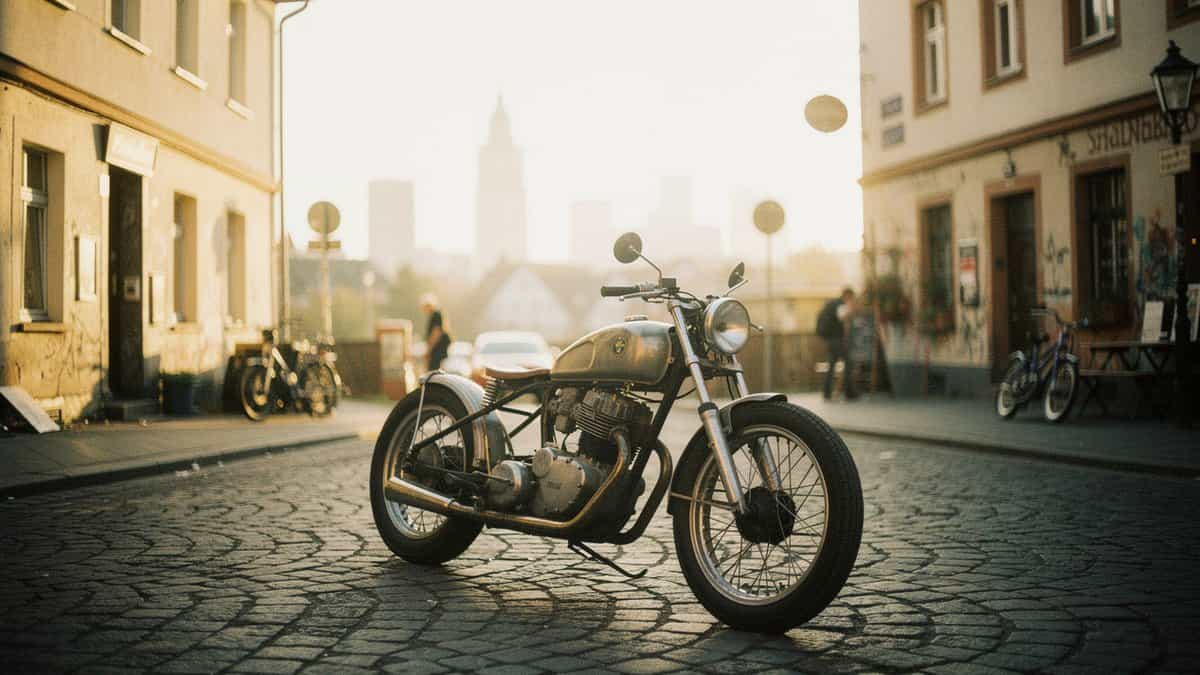 Frankfurt am Main motorcycle t-shirt and bobber apparel design by Bobber Brothers