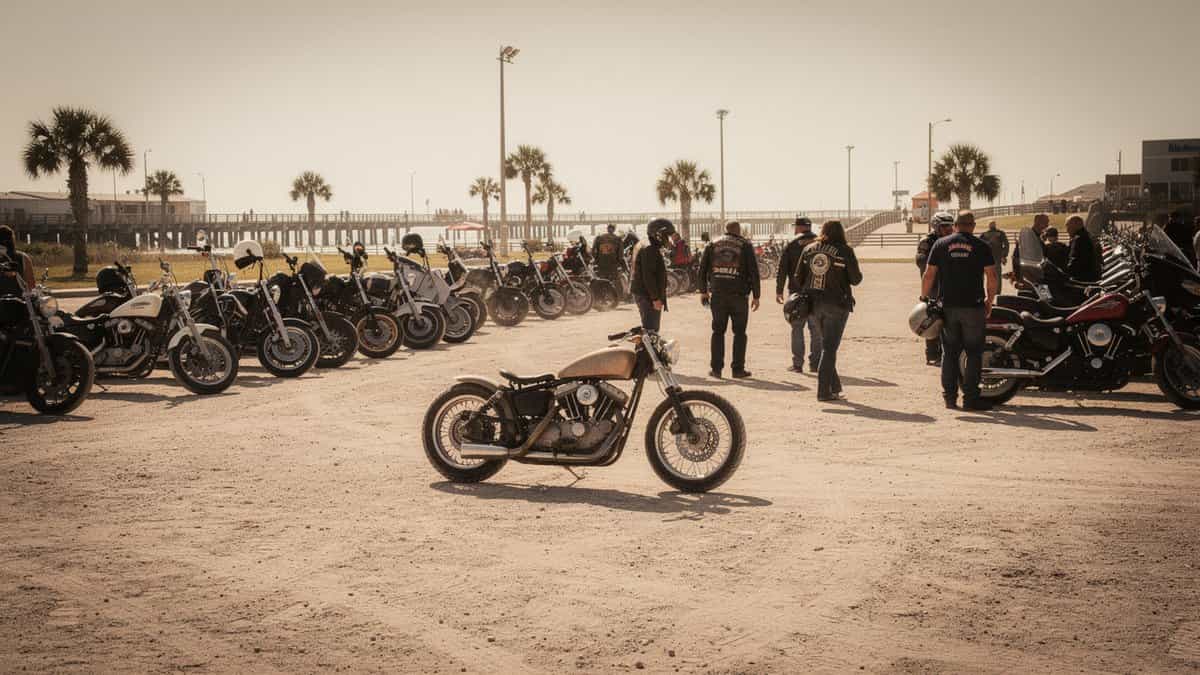 Galveston motorcycle t-shirt and bobber apparel design by Bobber Brothers