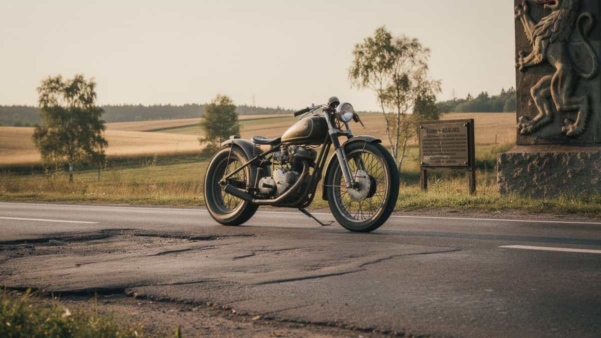 Latvia motorcycle t-shirt and bobber apparel design by Bobber Brothers