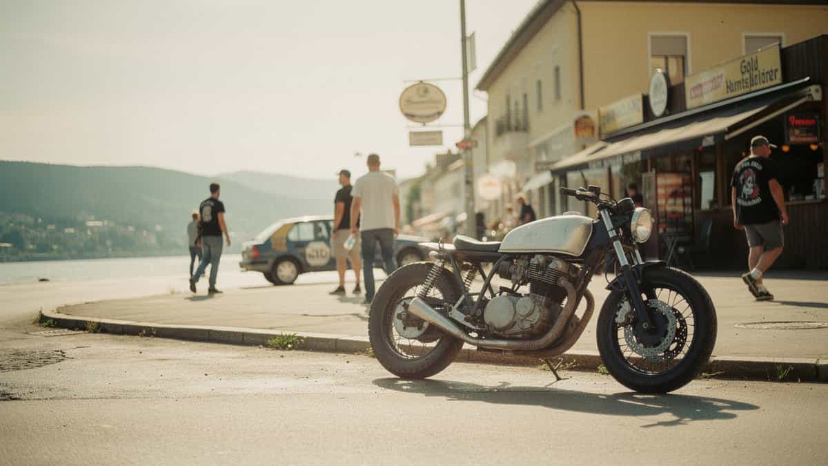 Linz motorcycle t-shirt and bobber apparel design by Bobber Brothers