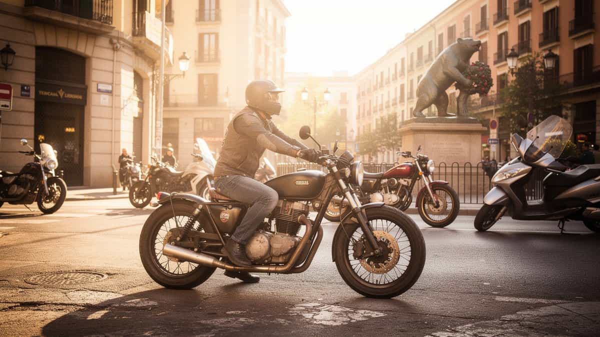 Madrid motorcycle t-shirt and bobber apparel design by Bobber Brothers