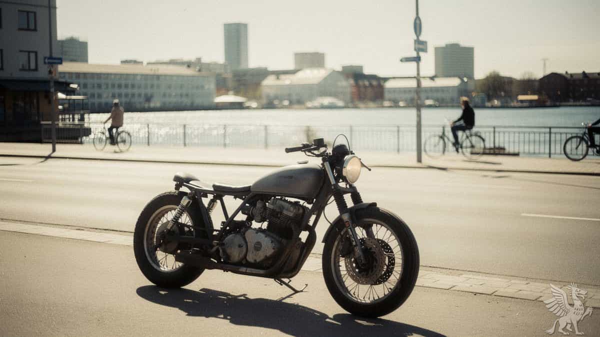 Malmö motorcycle t-shirt and bobber apparel design by Bobber Brothers