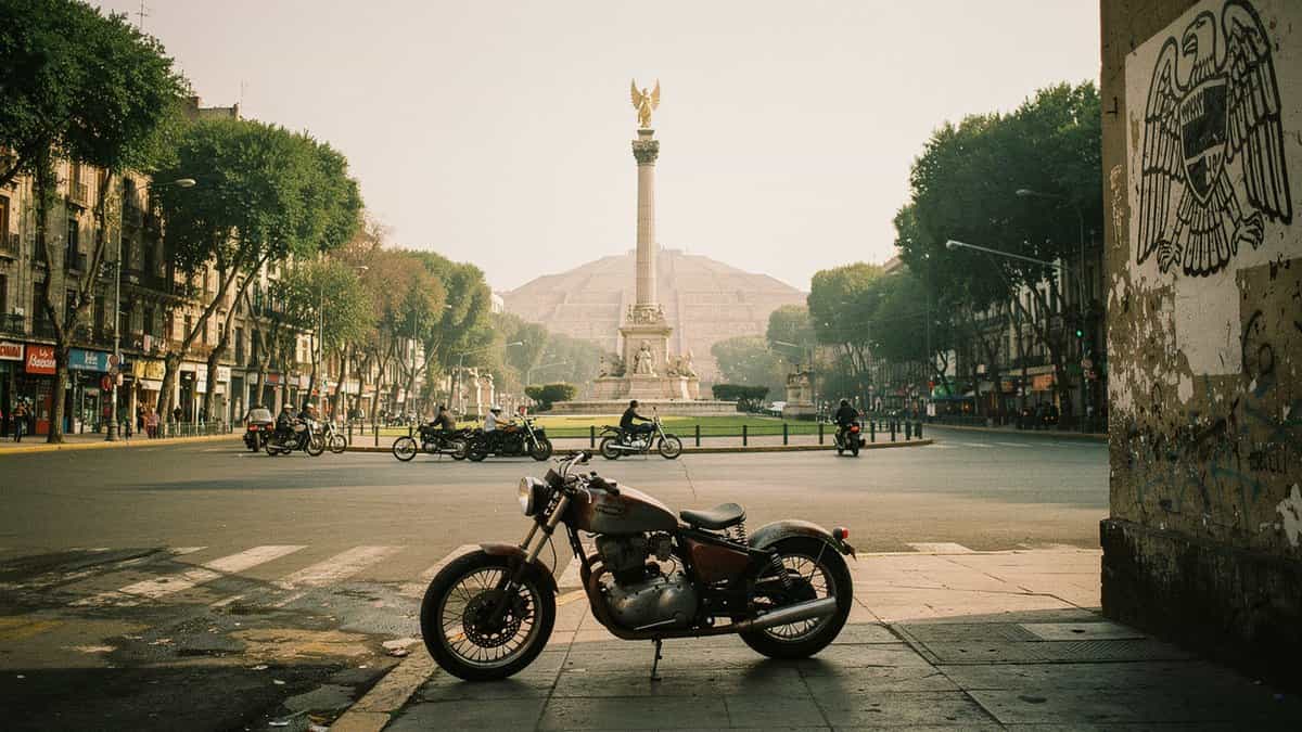 Ciudad de México motorcycle t-shirt and bobber apparel design by Bobber Brothers