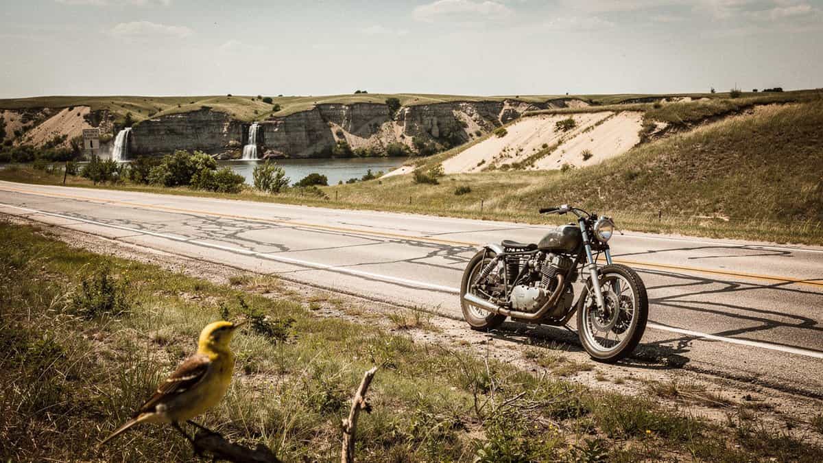 Nebraska motorcycle t-shirt and bobber apparel design by Bobber Brothers