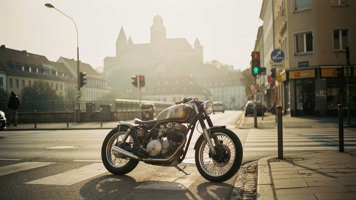 Nürnberg motorcycle t-shirt and bobber apparel design by Bobber Brothers