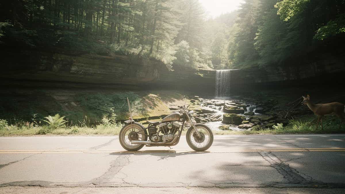Ohio motorcycle t-shirt and bobber apparel design by Bobber Brothers