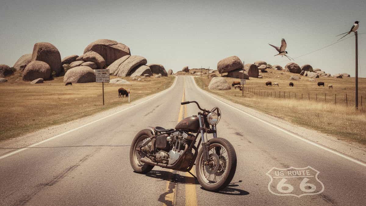 Oklahoma motorcycle t-shirt and bobber apparel design by Bobber Brothers
