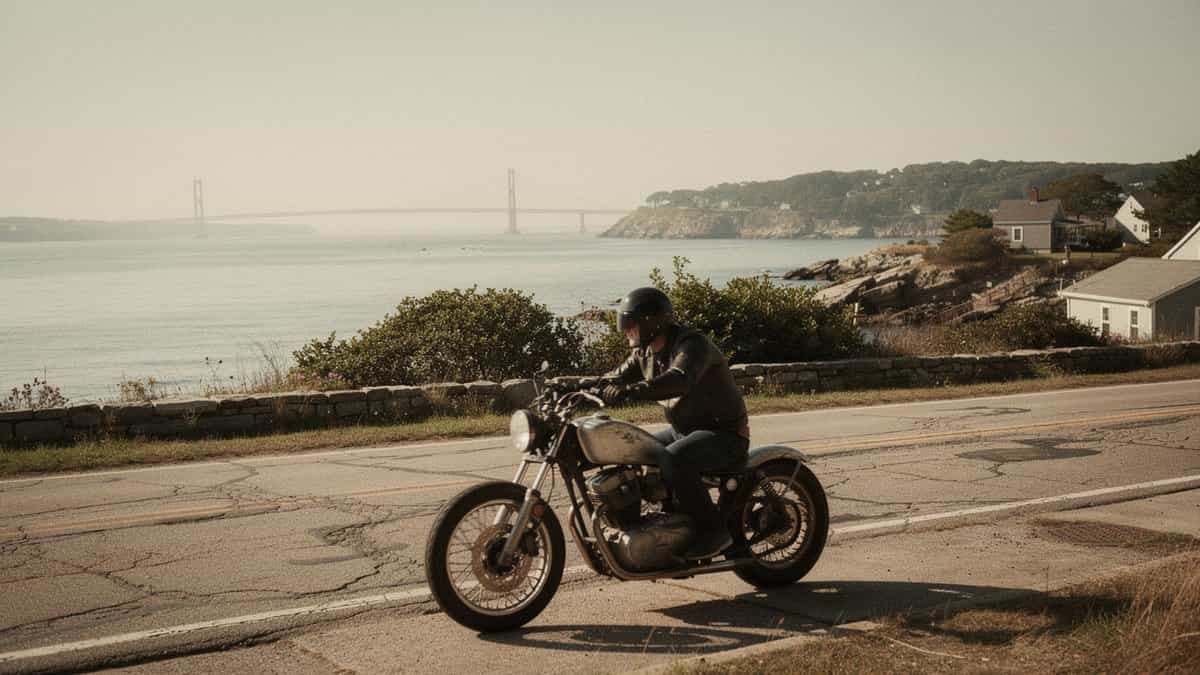 Rhode Island motorcycle t-shirt and bobber apparel design by Bobber Brothers