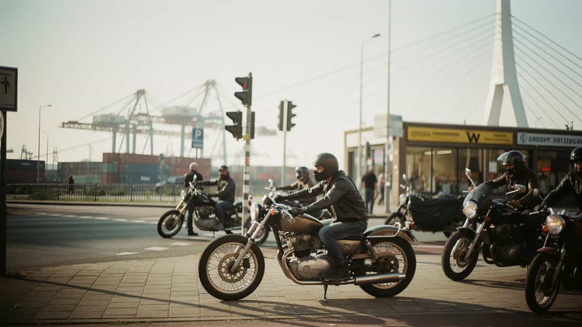 Rotterdam motorcycle t-shirt and bobber apparel design by Bobber Brothers
