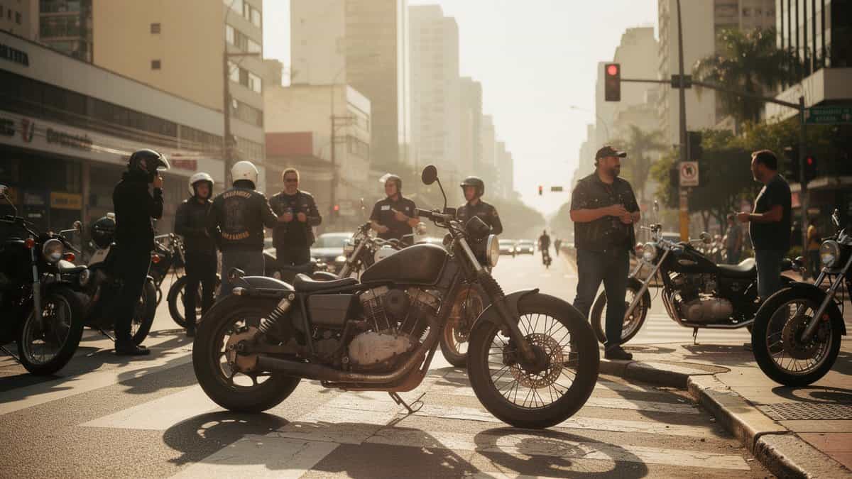 São Paulo motorcycle t-shirt and bobber apparel design by Bobber Brothers