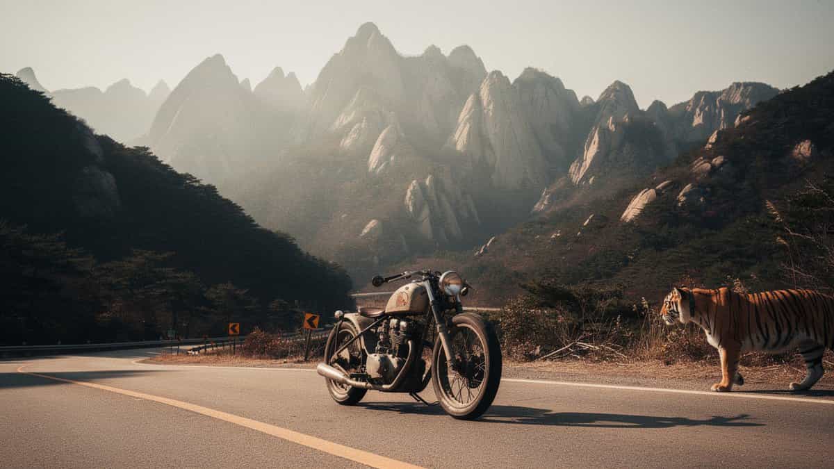 Republic of Korea motorcycle t-shirt and bobber apparel design by Bobber Brothers