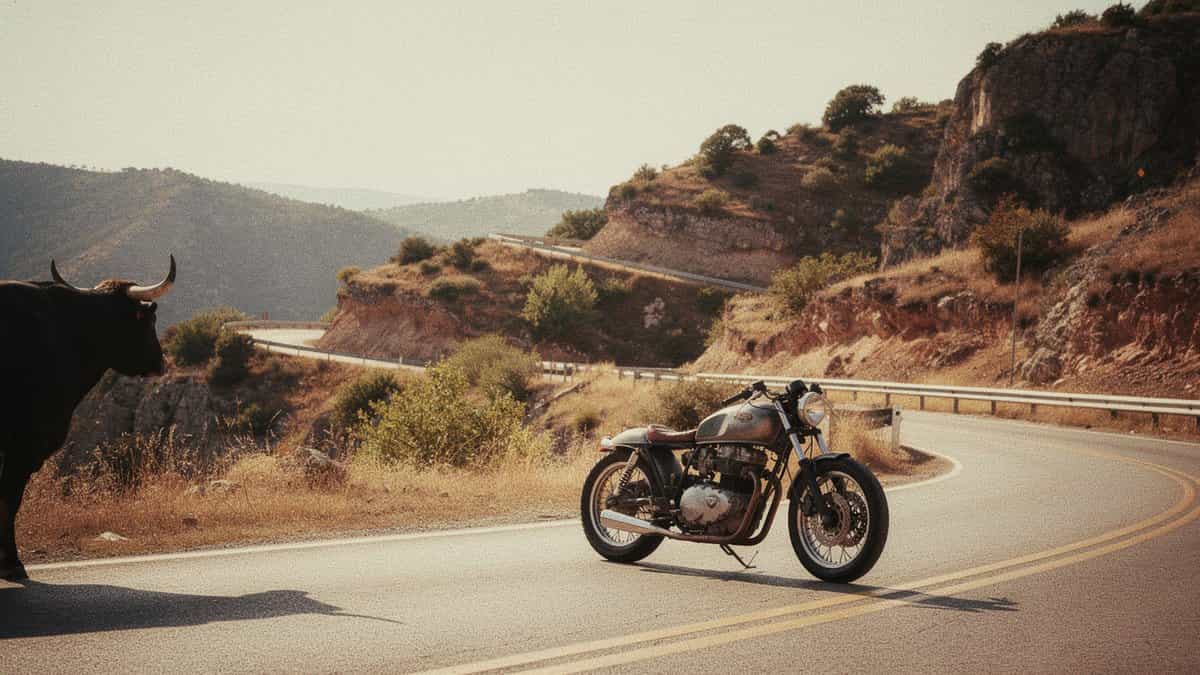 Spain motorcycle t-shirt and bobber apparel design by Bobber Brothers