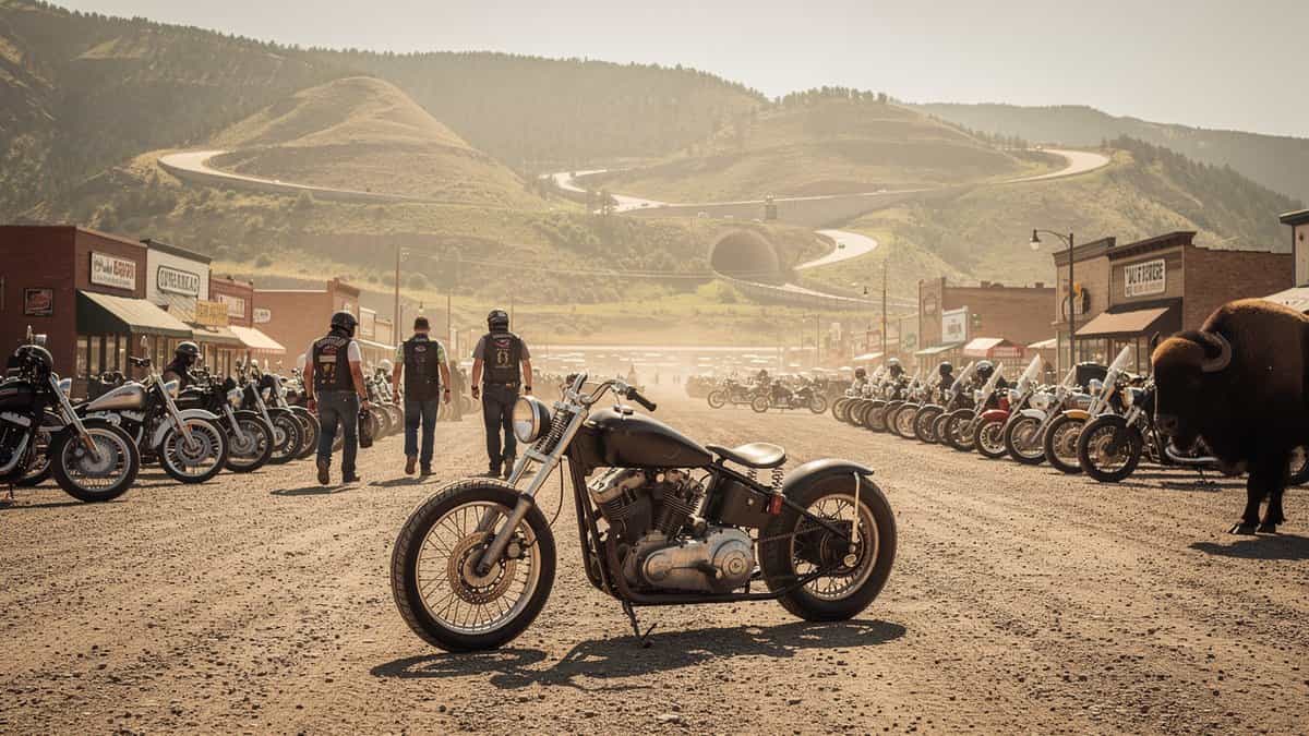 Sturgis motorcycle t-shirt and bobber apparel design by Bobber Brothers
