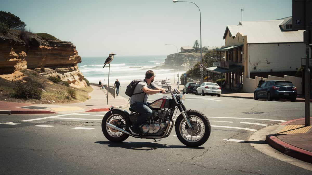 Sydney motorcycle t-shirt and bobber apparel design by Bobber Brothers
