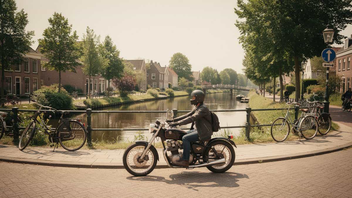 Utrecht motorcycle t-shirt and bobber apparel design by Bobber Brothers